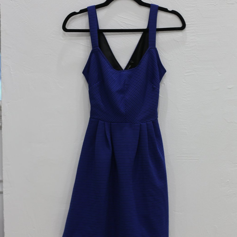 Ark and Co Blue Striped Cutout Dress